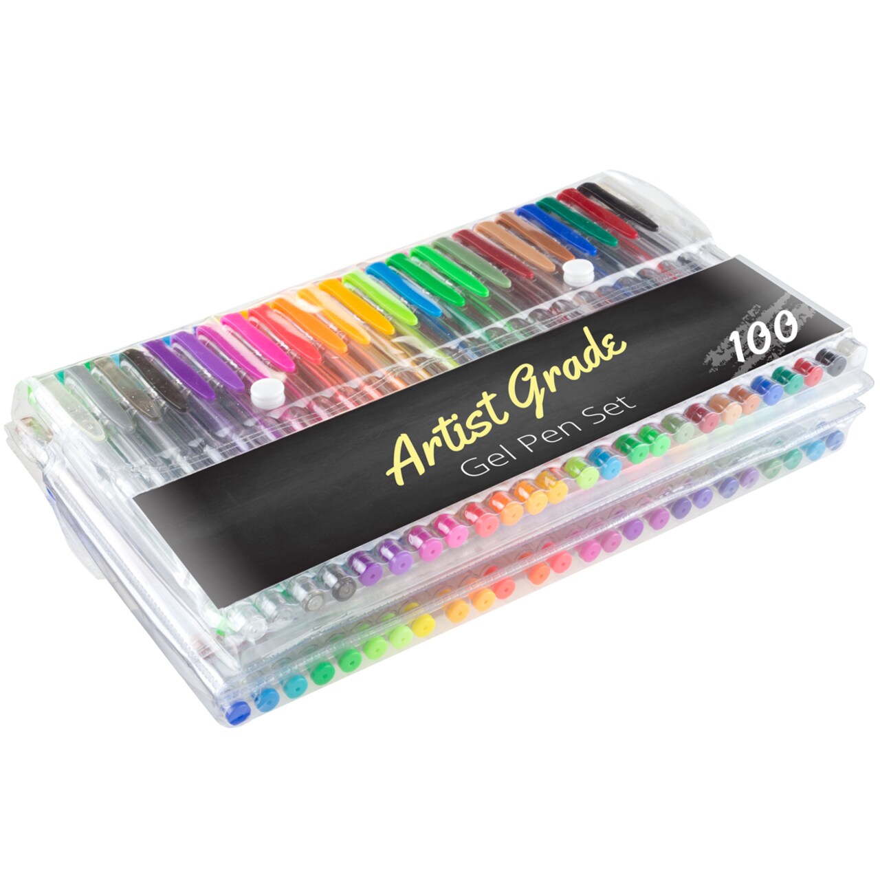 Artist Grade Gel Pen Set 100 Colors Metallic Neon Glitter Pastel Fine Tip